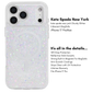 Kate Spade New York iPhone 17 MagSafe Case – Drop Protection | Floral, Glitter, Clear | Autumn Toile, Cherry Dot