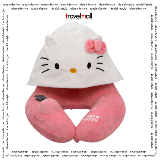 Travelmall x Hello Kitty Hooded Neck Pillow with Patented Pump