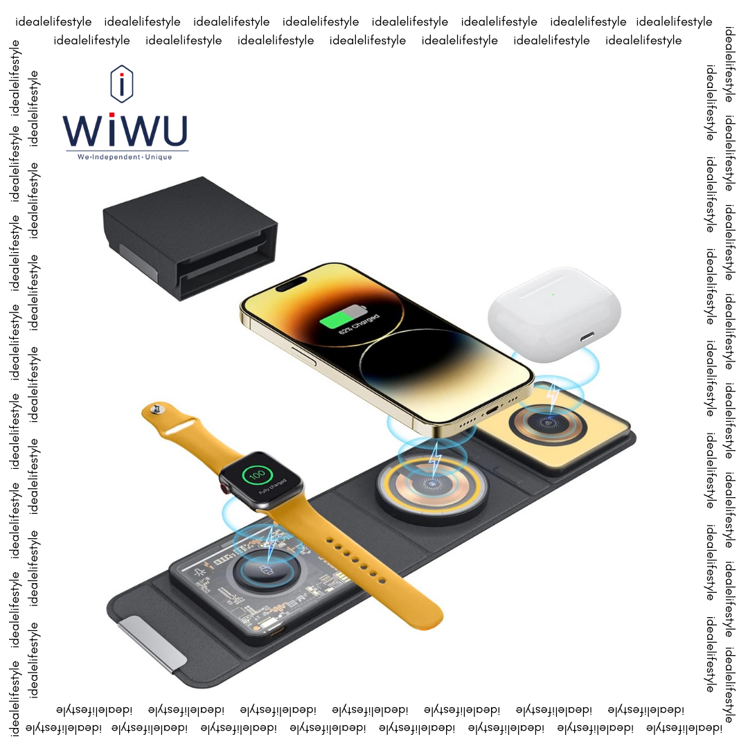 New Arrival! WiWU Wi-W001 3 in 1 wireless charger