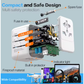 Globality 70W GaN III Super Fast Charge Travel Adapter | Universal World Plug for 220+ Countries | USB-C PD 70W Laptop Charger & 5 USB Ports | Ultra Compact K398657 - Buy Now!