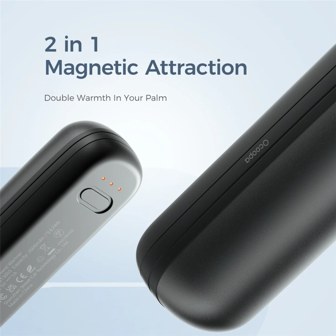 OCOOPA UT2S Mini Rechargeable Hand Warmers 5200mAh Magnetic 2-in-1 Pocket Heater