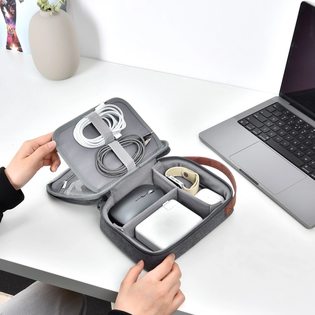 WiWU Minimalist Travel Pouch for Electronics Macbook Accessories Organizer Bag
