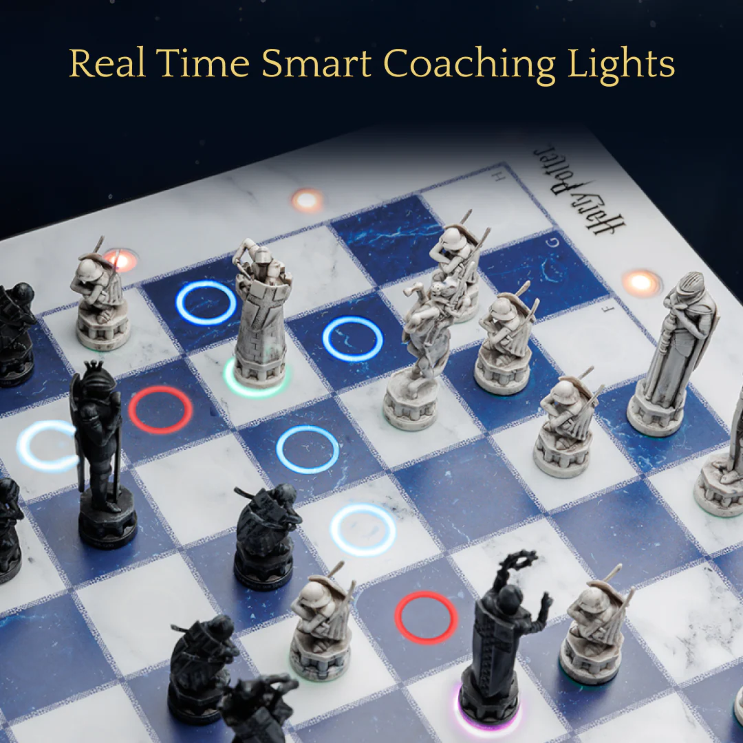Official Harry Potter GoChess Wizard Mini Smart Electronic Chess Board | Film-Authentic Wizard's Chess Design | AI Light Coaching & 32 Difficulty Levels | Connects to Chess.com & Lichess - Shop Now!