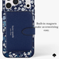 kate spade new york Flowerbed Navy MagSafe Case for iPhone 18 Pro Max 18 Pro Floral Print Silver Accents 12ft Drop