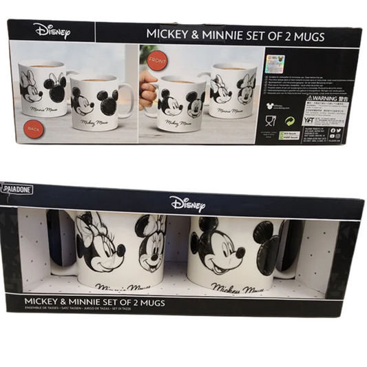 Paladone Disney Sketch Mickey and Minnie 2 Oversized Mugs