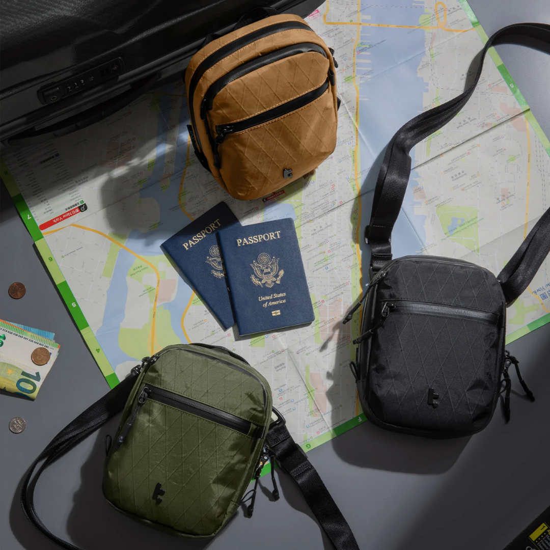 TOMTOC Aviator T37 X-Pac Travel Crossbody Bag RFID Secure Lightweight Sling for Passport Phone Daily Travel
