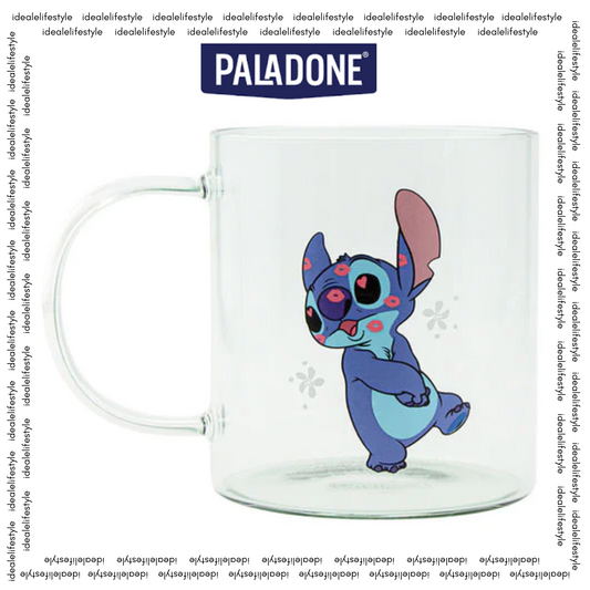 Official Disney Stitch Glass Mug | 300ml Premium Clear Coffee & Tea Cup | Colorful Experiment 626 Graphics | Paladone Licensed Disney Lilo & Stitch Collectible Gift - Shop Now!