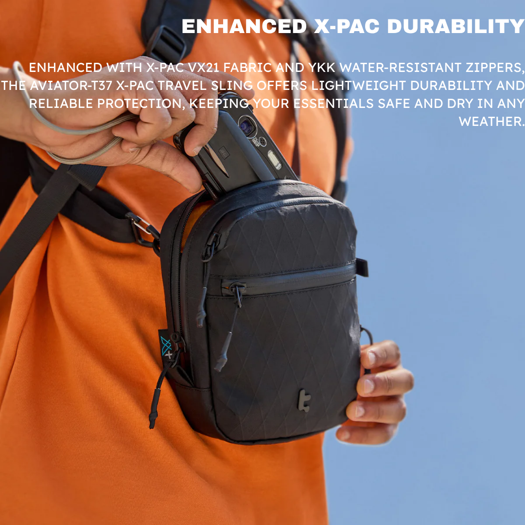 TOMTOC Aviator T37 X-Pac Travel Crossbody Bag RFID Secure Lightweight Sling for Passport Phone Daily Travel