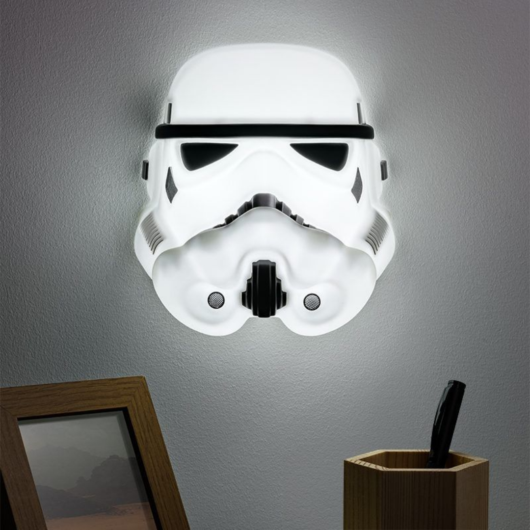 Paladone Star Wars Stormtrooper Mask Light | Officially Licensed Imperial Soldier 3D Wall & Desk Lamp | 22cm Tall Silhouette Glow | USB or Battery Powered | Galactic Empire Decor - Shop Now!