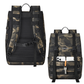 Close-up of MOLLE webbing on the front of Rivacase Sherwood 7621 ECO backpack for attaching modular gear