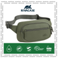 RIVACASE 7812 Eden-ECO Waist Bag Olive Green – front view with zippered pockets