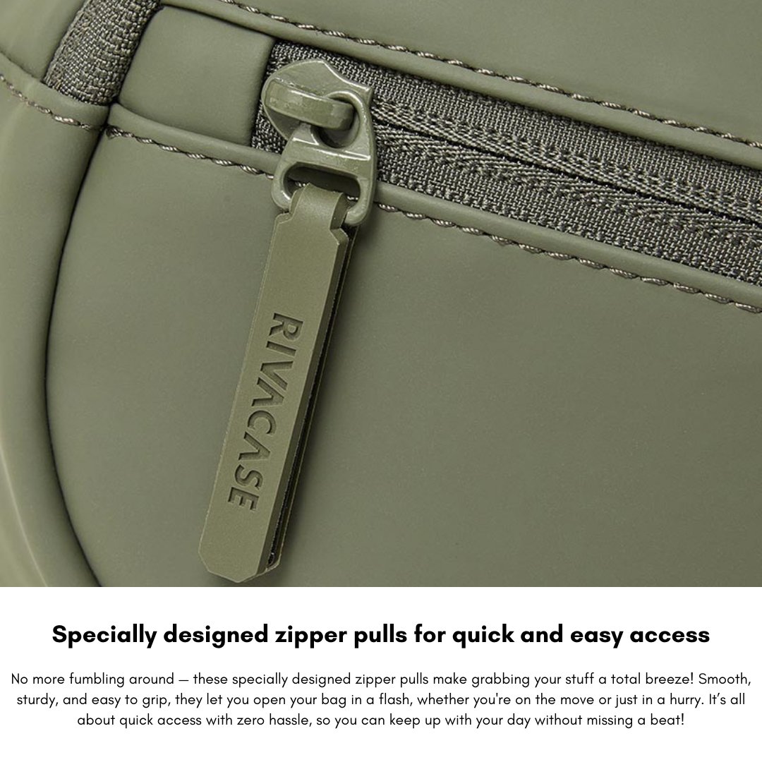 Side view of RIVACASE 7812 Eden-ECO Waist Bag – slim and lightweight