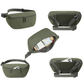 RIVACASE Eden 7814 ECO Waist Sling Bag L Olive Green | Waterproof RPET PU Leather | Eco-Friendly Crossbody Bag