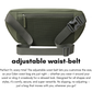 RIVACASE Eden 7814 ECO Waist Sling Bag L Olive Green | Waterproof RPET PU Leather | Eco-Friendly Crossbody Bag