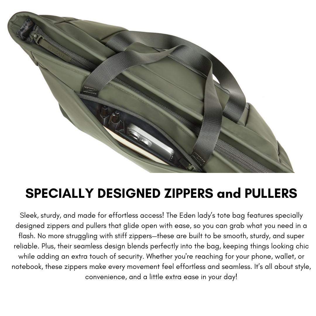 Close-up of the hidden anti-theft security pocket on the back of the LANTAU backpack