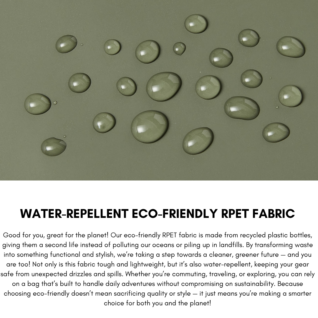 RIVACASE Eden 7821 Olive Green ECO Tote Bag made from recycled RPET PU leather