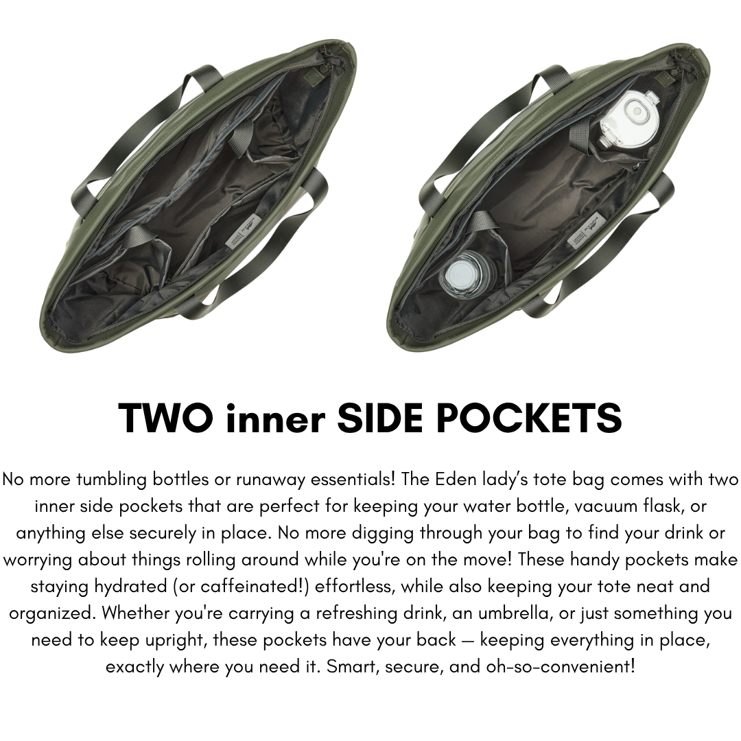 Inside view showing organization pockets of RIVACASE Eden 7821 tote