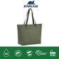 RIVACASE Eden 7821 Olive Green ECO Tote Bag made from recycled RPET PU leather
