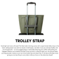 Front hidden pocket and trolley strap of RIVACASE Eden 7821 eco tote bag