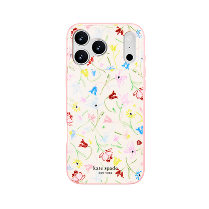 kate spade new york Joyful Garden MagSafe Case for iPhone 18 Pro Max 18 Pro Silver Glitter Details 12ft Drop Protection