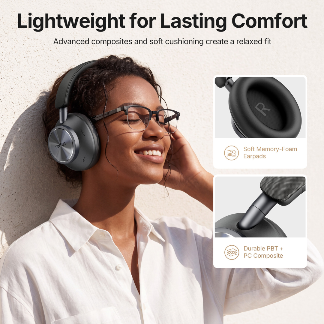 EarFun Wave Pro X Flagship Dual-Coaxial Wireless ANC Headphones | LDAC, aptX™ Lossless & 90-Hour Battery