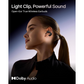 Woman lifting weights with Shokz OpenDots ONE open-ear earbuds