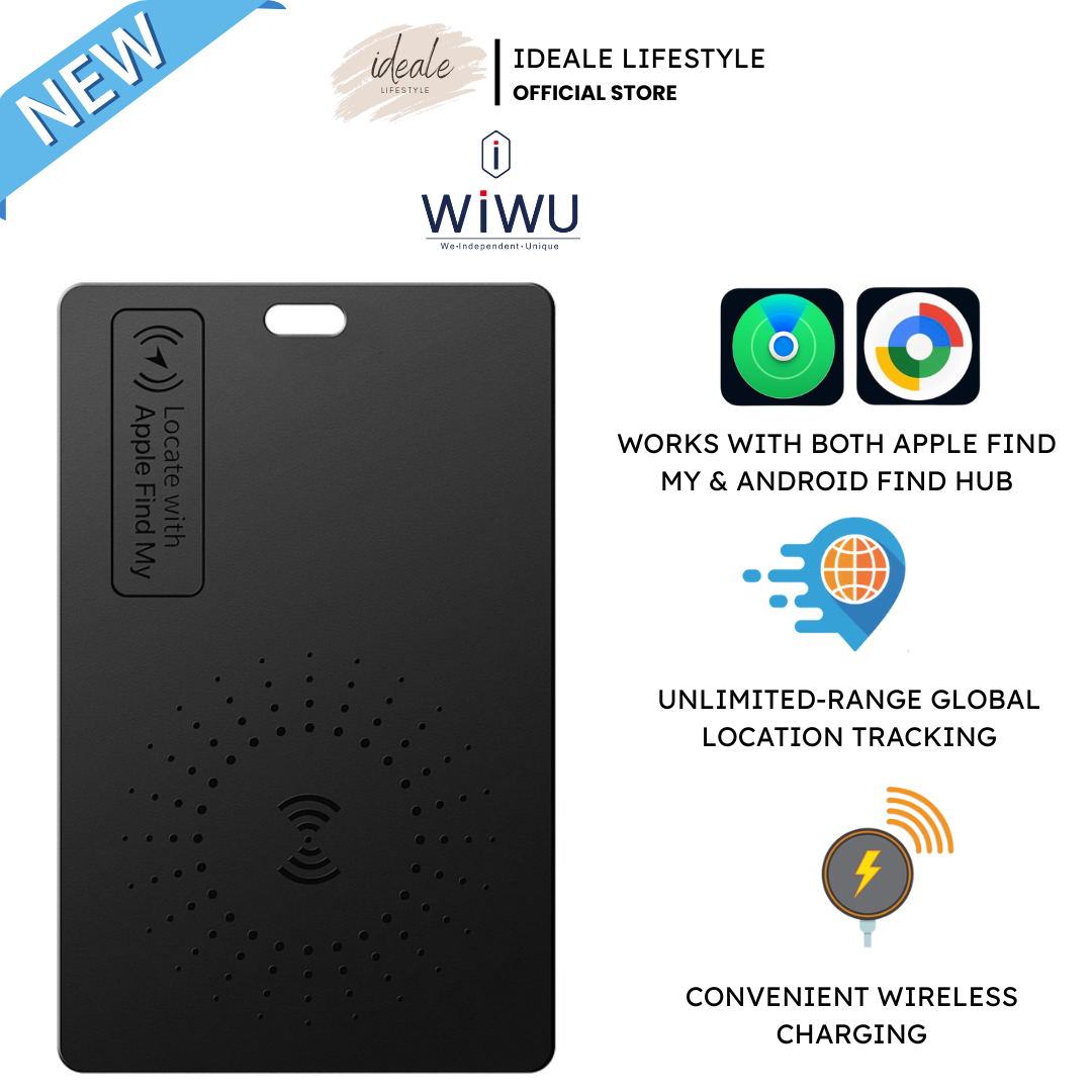 WiWU WT-07 Wi-Tag Smart Tracking Card | Dual Network Apple Find My & Android Find Hub | Ultra-Slim Wallet Tracker | Global Unlimited Range | Wireless Charging - Buy Now!