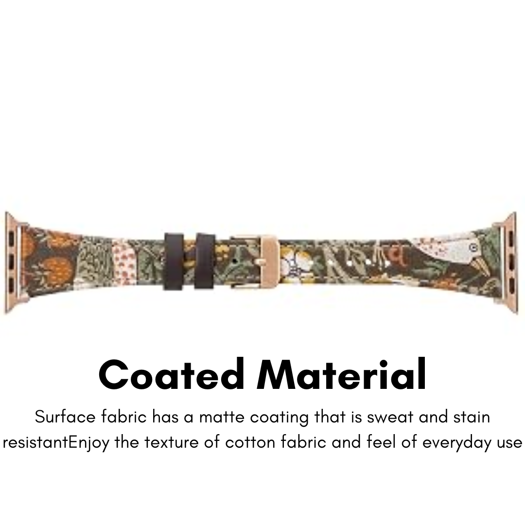 GRAMAS COLORS "Best of Morris" Floral Textile Watch Band (Fits 41mm/40mm/38mm)
