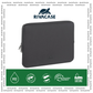 Front view of Rivacase Clark 8115 ECO laptop sleeve in black for MacBook Air 15 inch