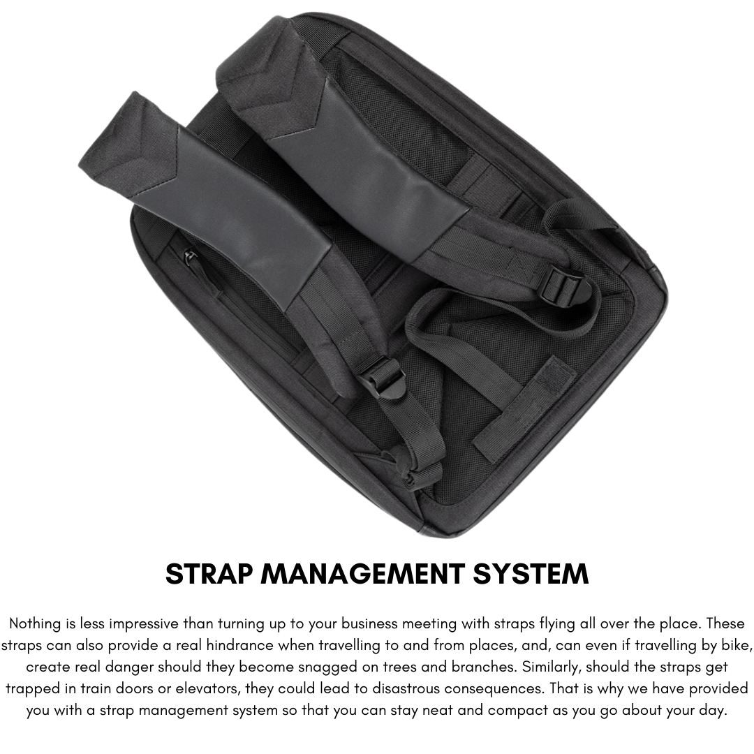 Rear luggage strap attached to rolling suitcase for travel