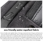 Front view of Rivacase Clark 8126 ECO backpack in black color for 14-inch laptops