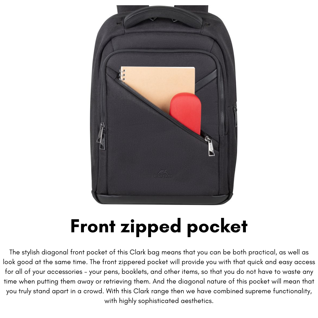 Hidden rear security pocket for wallet and passport