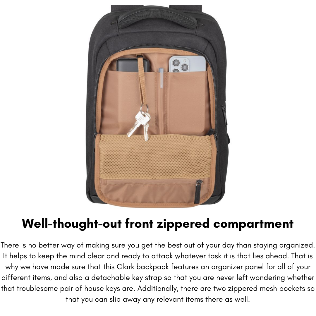 Hidden rear security pocket for wallet and passport