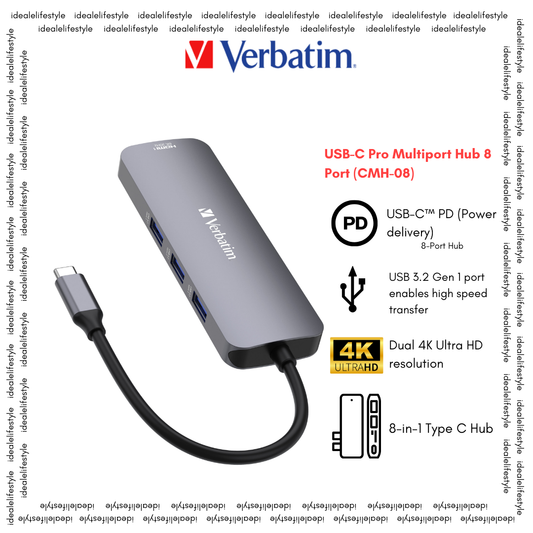 Verbatim  USB-C Pro Multiport Hub 8 Port (CMH-08)