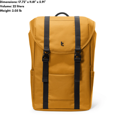 tomtoc VintPack-TA1 Vintage Laptop Backpack | 22L Military-Style Daypack | Fits 15.6-inch Laptop & 12.9-inch Tablet | Water-Resistant Travel Bag with YKK Adjusters & Side Access - Shop Now!