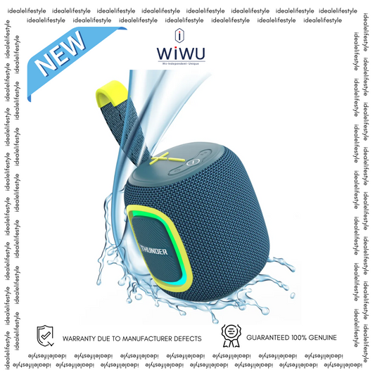 WiWU Thounder Speaker P25 Wireless Bluetooth Stereo sound Portable mobile Speaker-Blue