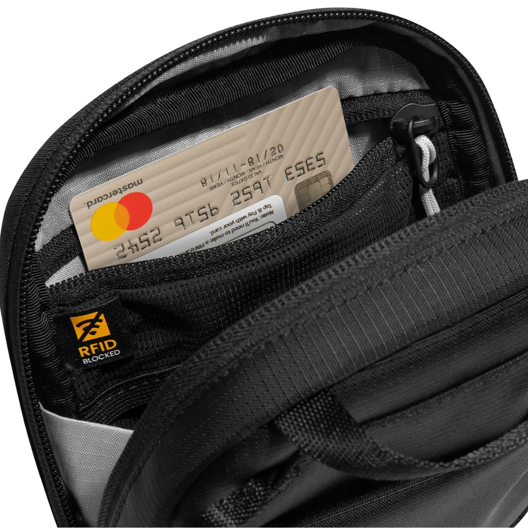 TOMTOC Aviator T37 Crossbody Bag 400D Travel Wallet RFID Blocking Anti Theft Shoulder Sling Bag Passport Black Khaki