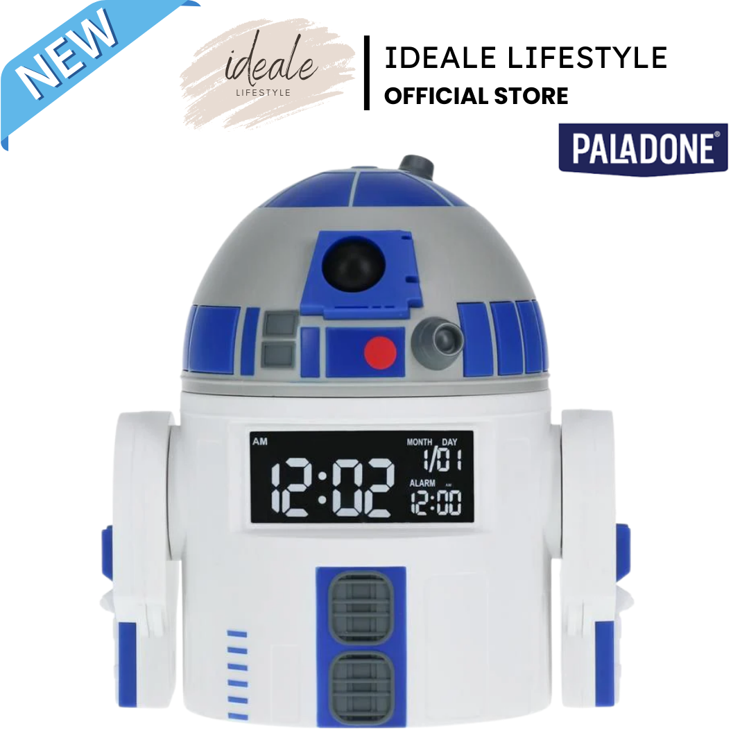 Paladone Star Wars R2-D2 Digital Alarm Clock | Officially Licensed Interactive Droid Bedside Clock | Plays Official Character Sounds | USB Powered Desktop Timepiece - Shop Now!