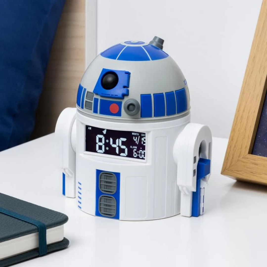 Paladone Star Wars R2-D2 Digital Alarm Clock | Officially Licensed Interactive Droid Bedside Clock | Plays Official Character Sounds | USB Powered Desktop Timepiece - Shop Now!