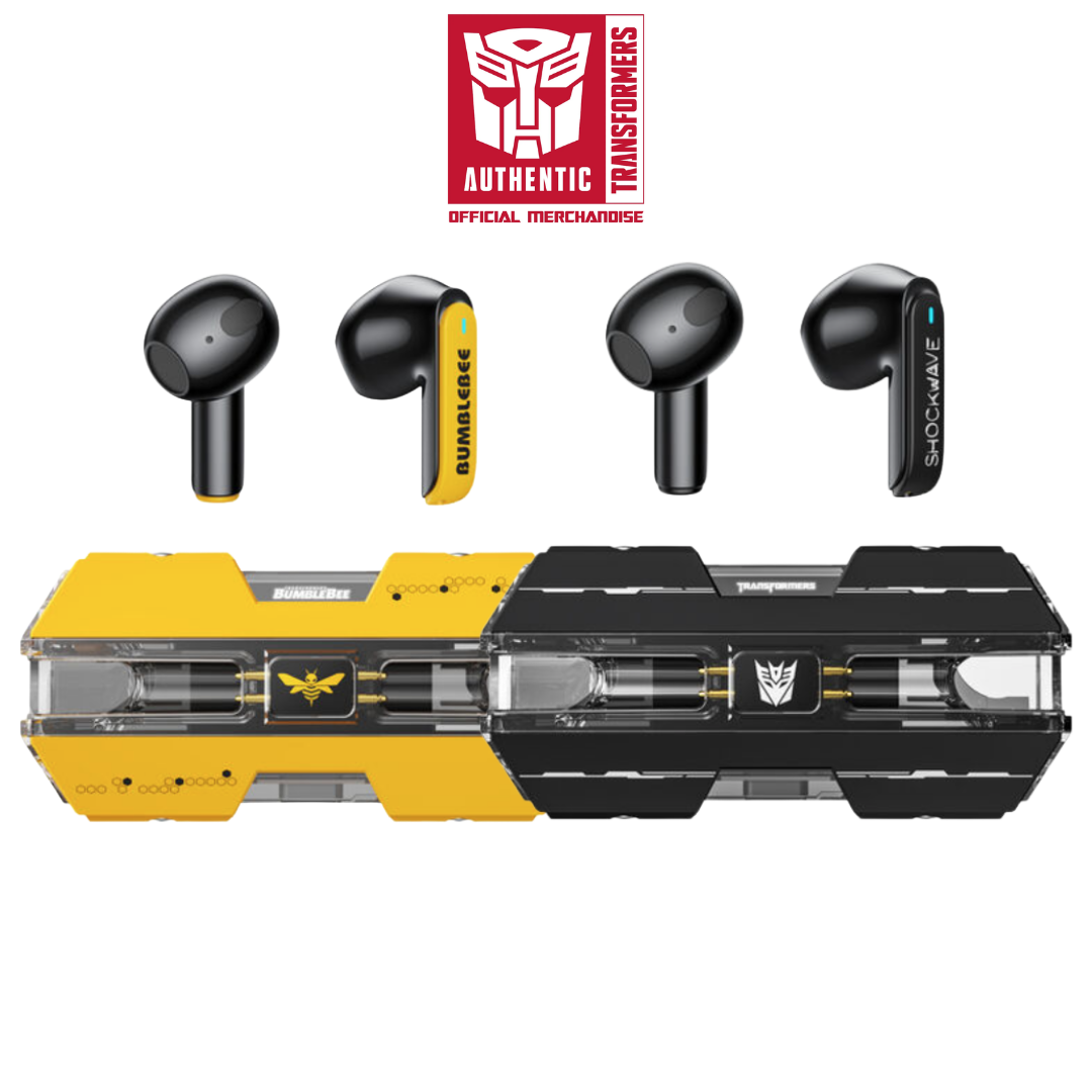 Transformers TF-T01 TWS Gaming Earphones Bluetooth 5.3 | Low Latency Dual Mode | 13mm HIFI Stereo Wireless Earbuds | Mecha Design Gaming Headset with Mic