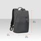 Slim side profile of RIVACASE 8825 RPET backpack for MacBook Pro 13