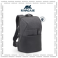 RIVACASE Lantau 8861 black mélange eco-friendly 15.6-inch laptop backpack front view
