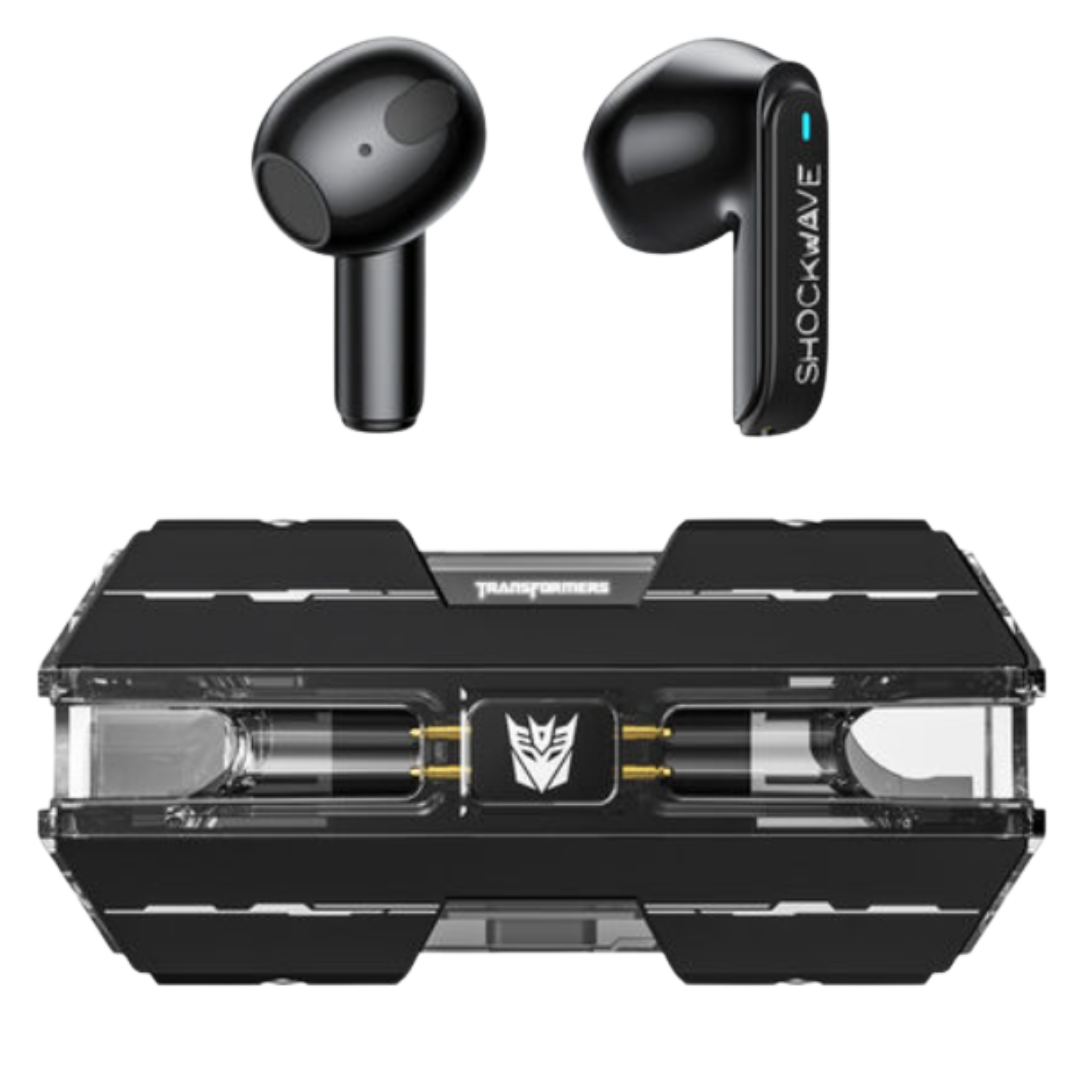 Transformers TF-T01 TWS Gaming Earphones Bluetooth 5.3 | Low Latency Dual Mode | 13mm HIFI Stereo Wireless Earbuds | Mecha Design Gaming Headset with Mic