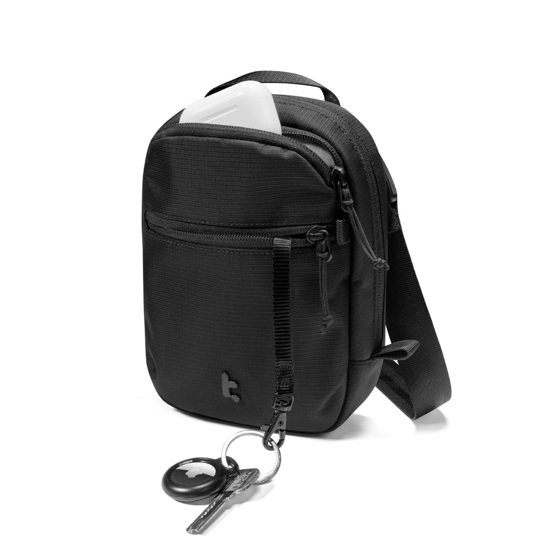 TOMTOC Aviator T37 Crossbody Bag 400D Travel Wallet RFID Blocking Anti Theft Shoulder Sling Bag Passport Black Khaki