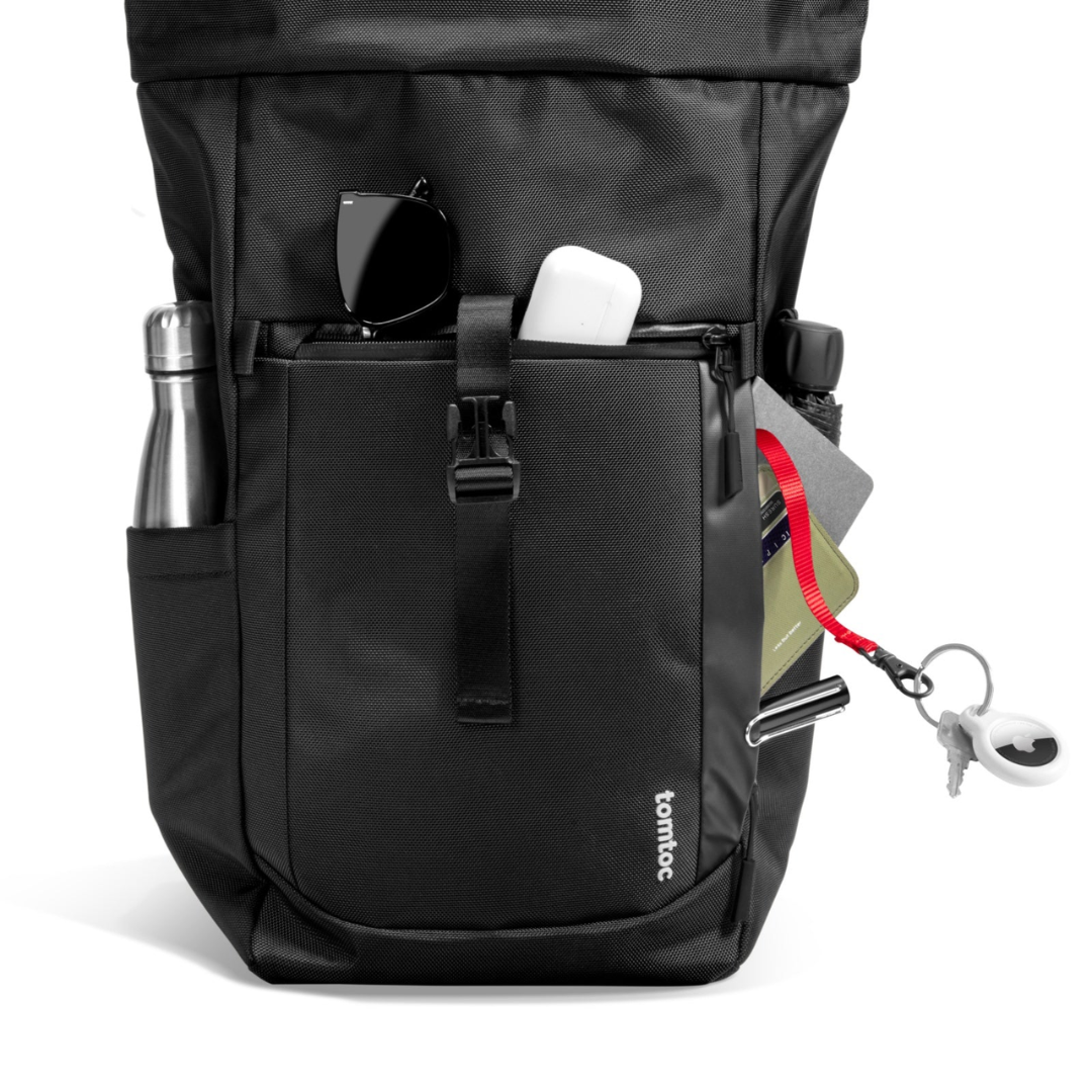TOMTOC Navigator T61 Rolltop Backpack L Waterproof 25L 30L Expandable Travel Laptop Bag 17.3 Inch Big Capacity Men Women