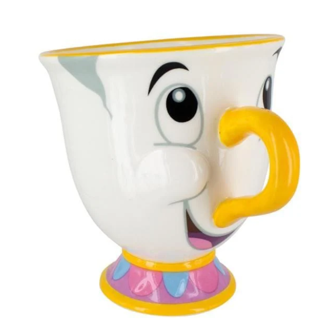 Official Disney Beauty and the Beast Chip Mug | 3D Sculpted Ceramic Coffee Cup | Iconic Character Figurine Tea Mug | Paladone Licensed Collectible Disney Gift