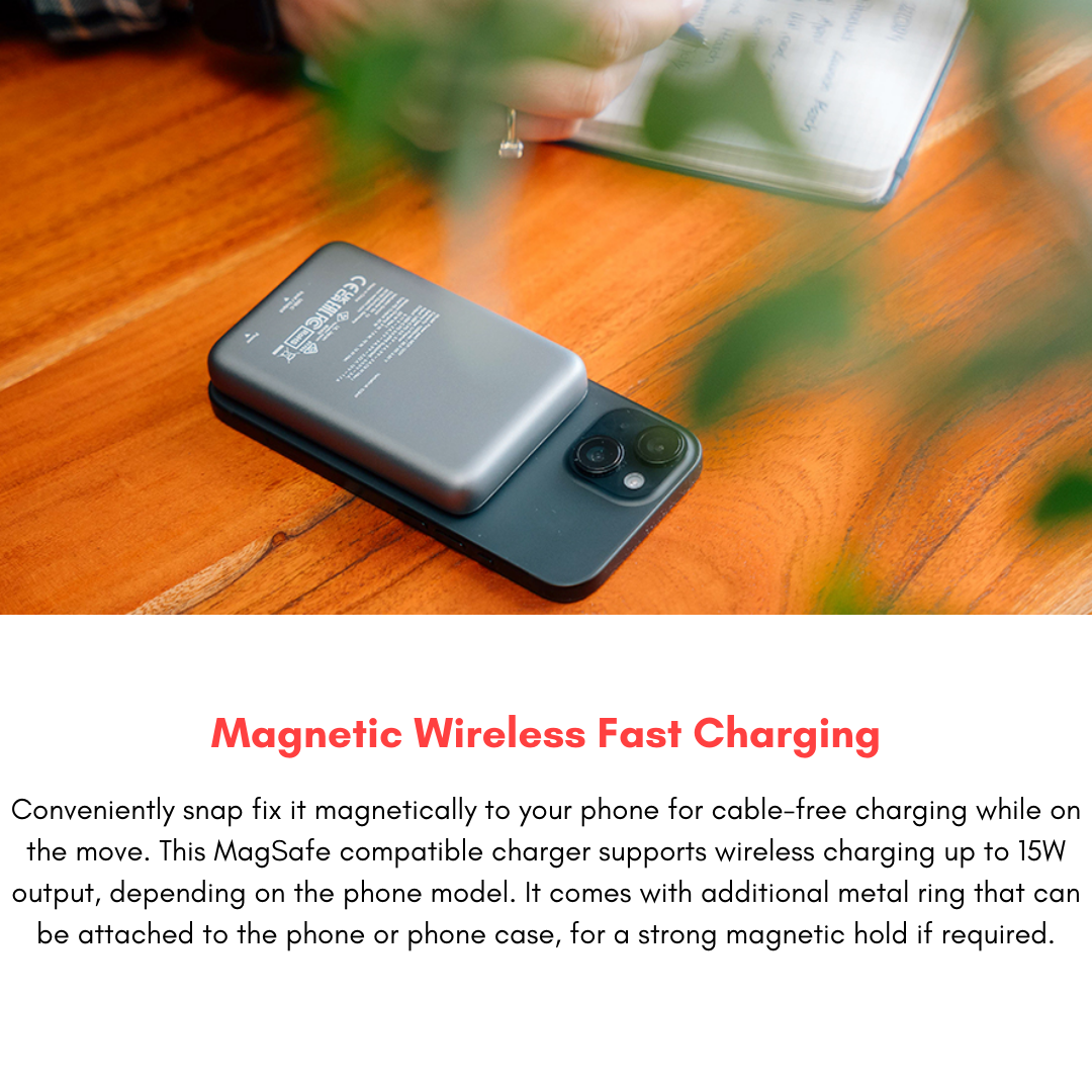 Verbatim MCP-10- 10000mAh Magnetic Wireless Mobile Rechargeable Battery