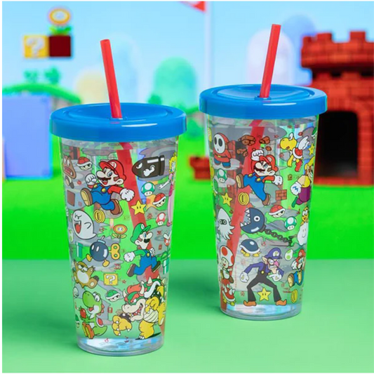 Paladone Super Mario Plastic Cup and Straw