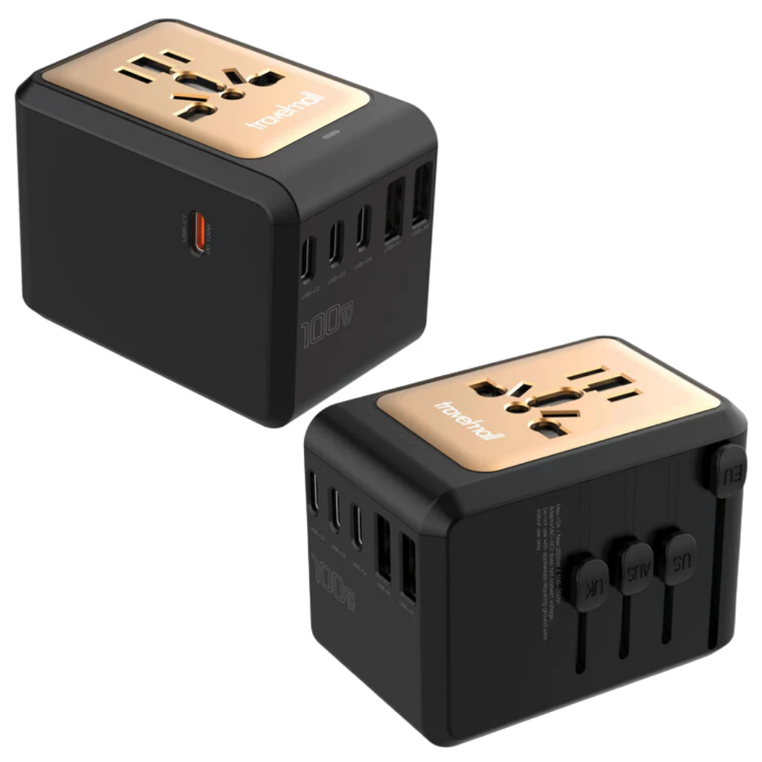 Travelmall GaN 100W PD High Performance 6 USB Travel Adaptor