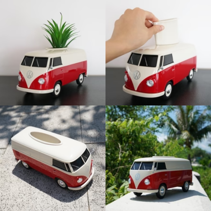 Official licensed VOLKSWAGEN Classic Red Two Tone VW T1 Bus Multi-functional Box, 1:16 scale